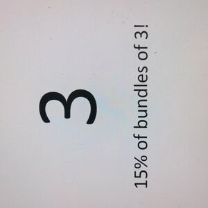 Bundles of 3 are 15% off!